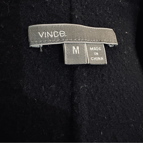 VINCE wool and leather jacket / black / medium - Picture 3 of 6